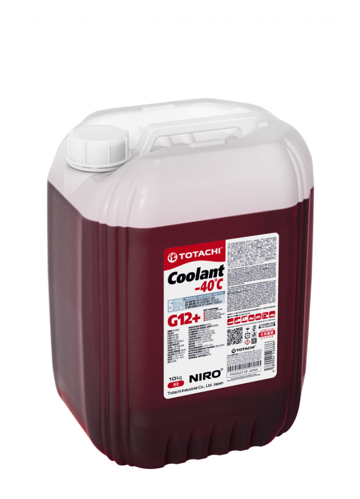 Антифриз TOTACHI NIRO Coolant Red -40C G12+ 10кг