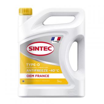 Антифриз Sintec OEM FRANCE TYPE-D YELLOW (желтый) G 12 5кг (-40 С)