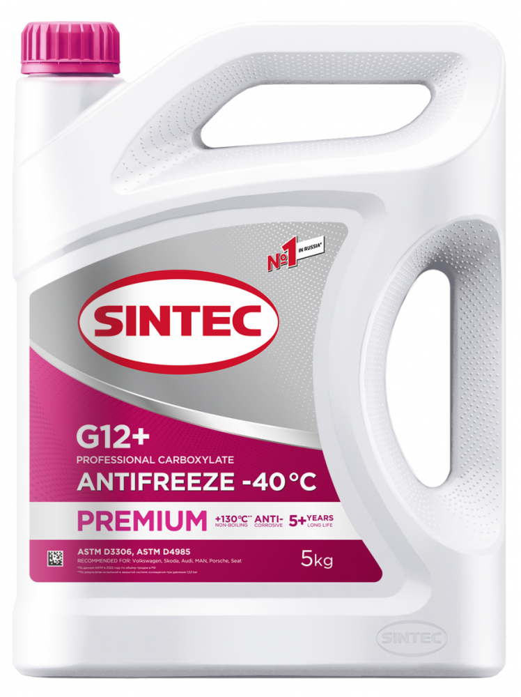 Антифриз Sintec PREMIUM (pink) G12 -40  5кг