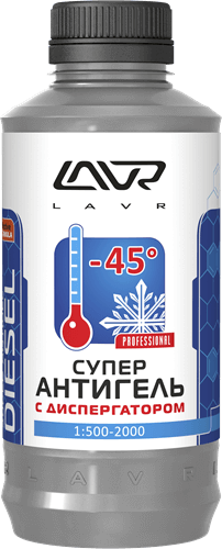 СуперАнтигель присадка в диз. топ. LAVR ANTIGEL на 500-2 000л (1:500-2000) LN2107