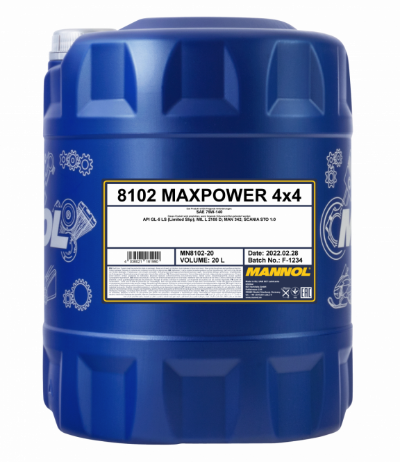 MANNOL Maxpower 4х4 75W140 GL-5 синт 20л